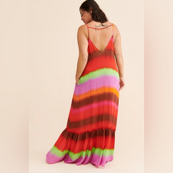 The Odells for Free People V-Neck Striped Maxi Dress Size 2X - Picture 6 of 8